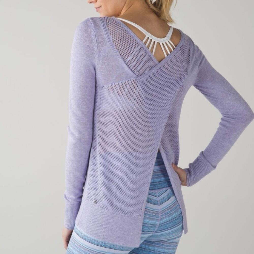 lululemon athletica Lavender Open-Back Scoop Neck Sweater
